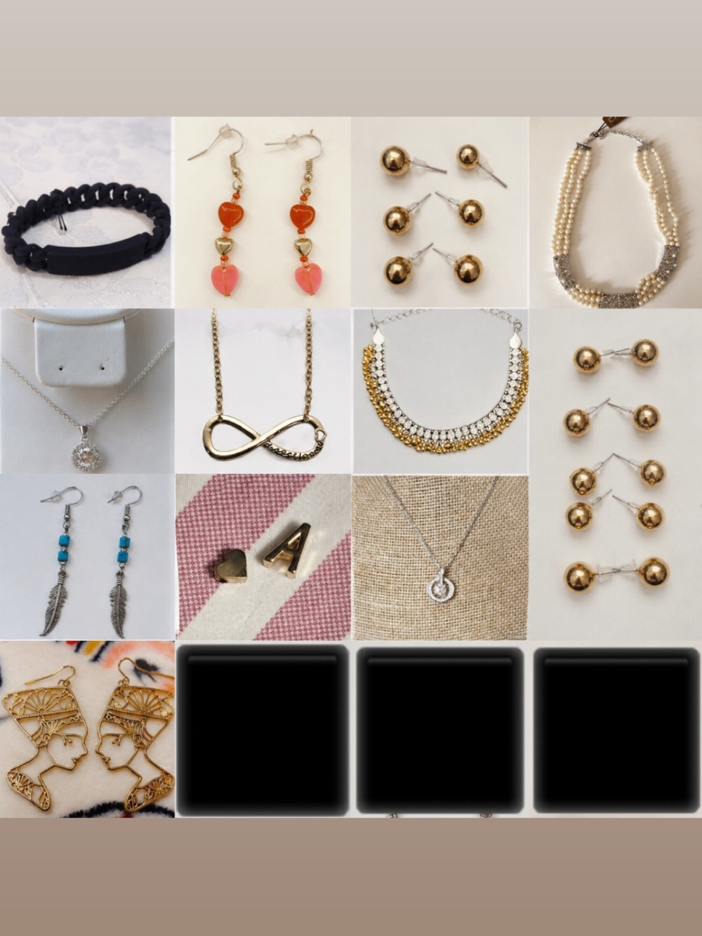 12 Pc Jewelry Bundle Marc Jacobs Carolee Sterling Silver Earrings Necklaces